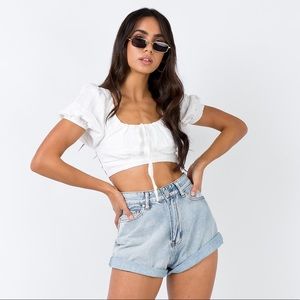 princess polly gun barrel city high waisted shorts